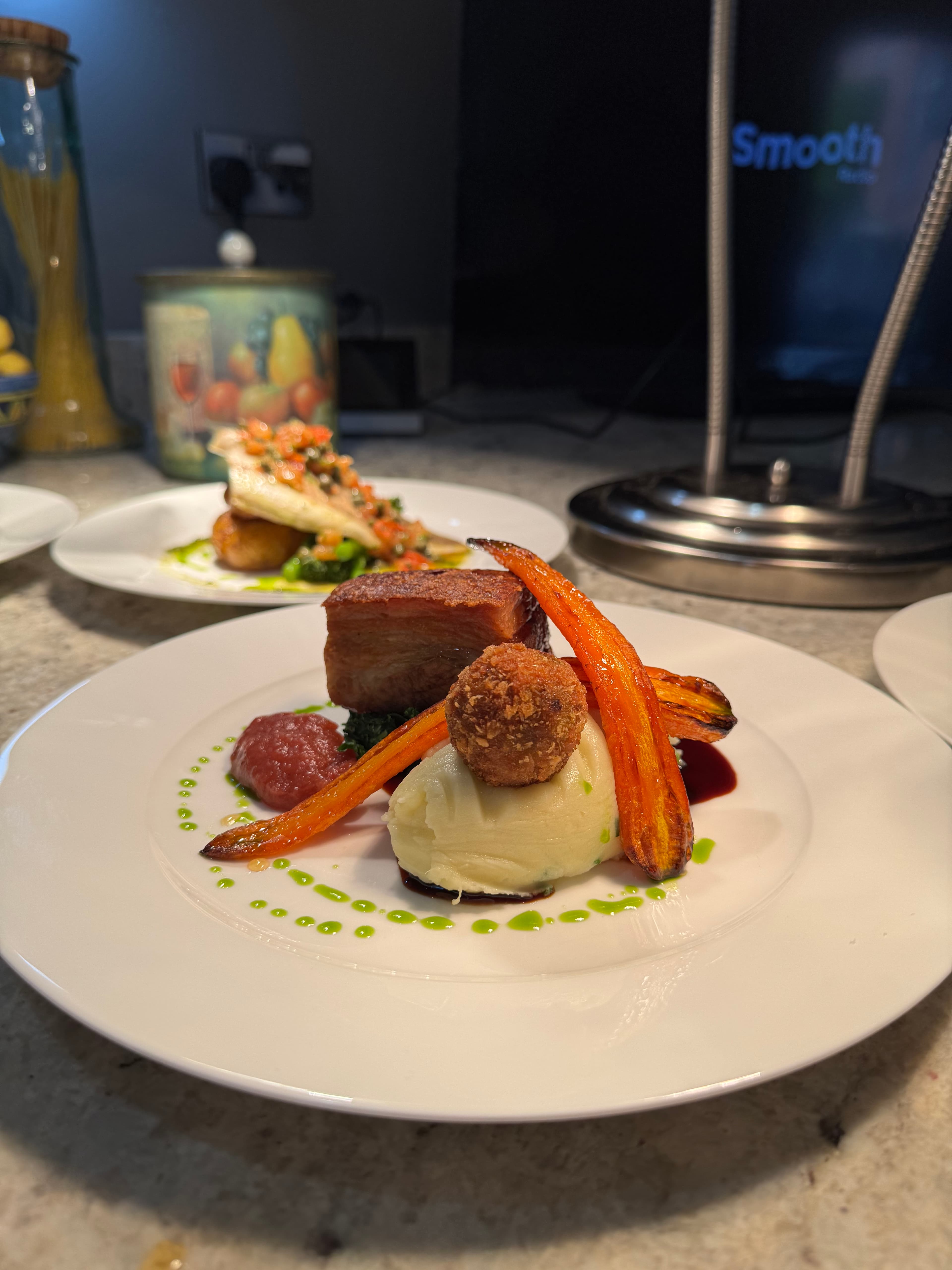 Chef Lawrence preparing cuisine